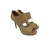 JIMMY CHOO Tan patent leather slingback sandals heals size 37