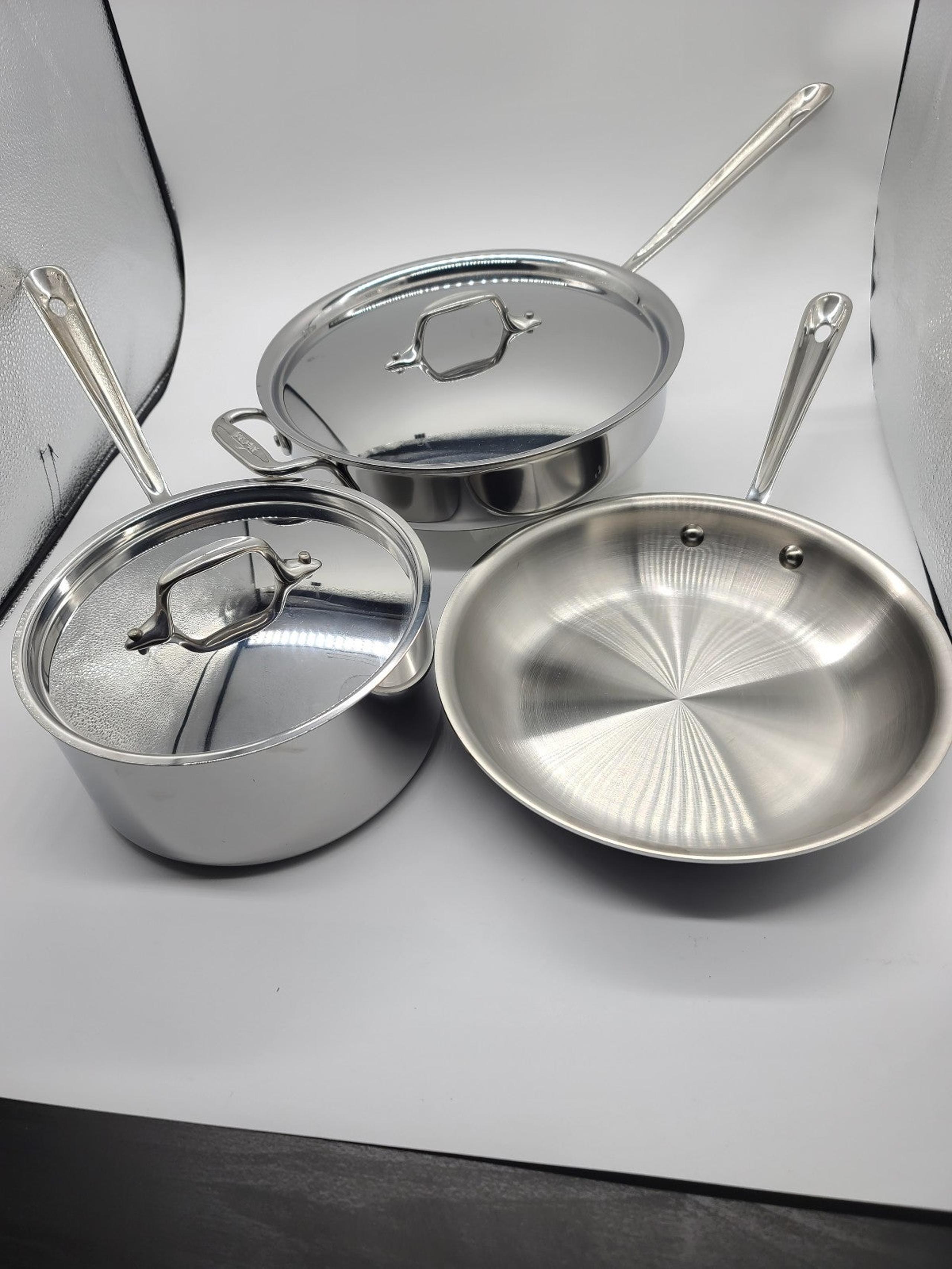 All-Clad D3 Stainless 3-ply Bonded 5pc Polished Cookware Set