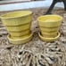 Vintage McCoy pottery flower pot set - yellow
