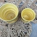 Vintage McCoy pottery flower pot set - yellow