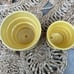 Vintage McCoy pottery flower pot set - yellow