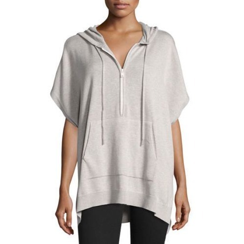 ATM Anthony Thomas Mellilo Heather Gray Hooded Poncho Sweater