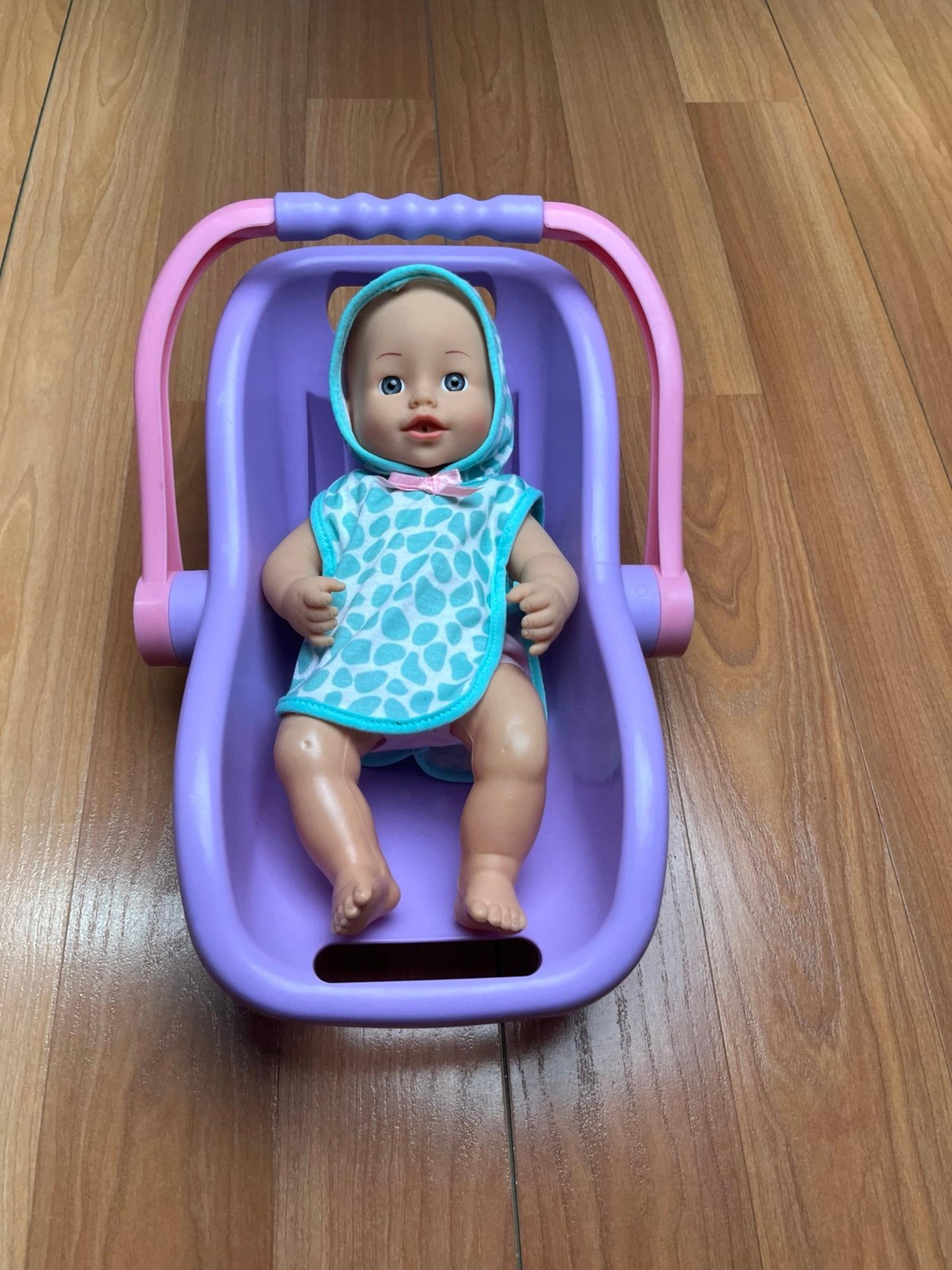 Vintage 1996 Realistic Baby Doll with Baby Carrier holder doll accessories toy
