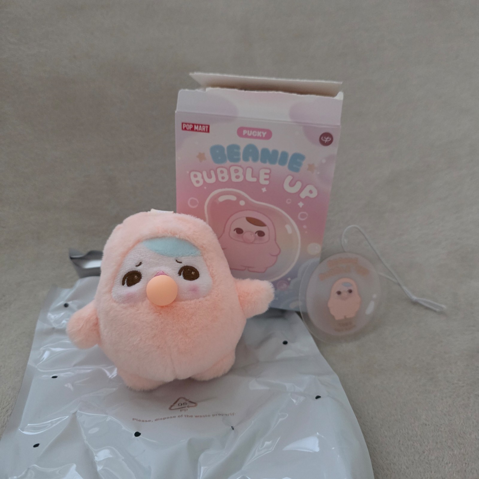 Authentic Pop Mart, Pucky Beanie Bubble Up Angry Bubble