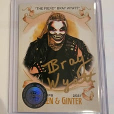 *The Fiend* Bray Wyatt ~ Autographed 2021 Topps Heritage Allen & Ginter Card