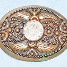 Mexican Alpaca silver cowboy metal RODEO Belt Buckle
