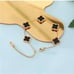 Gold 18k Gold Plated Titanium Black Clover Bracelet