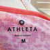 ATHLETA ORANGE PAISLEY TUNIC WITH DROP DOWN COLLAR