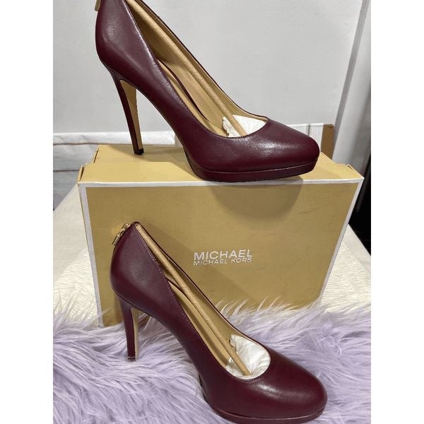 Michael kors antoinette pumps oxblood sale
