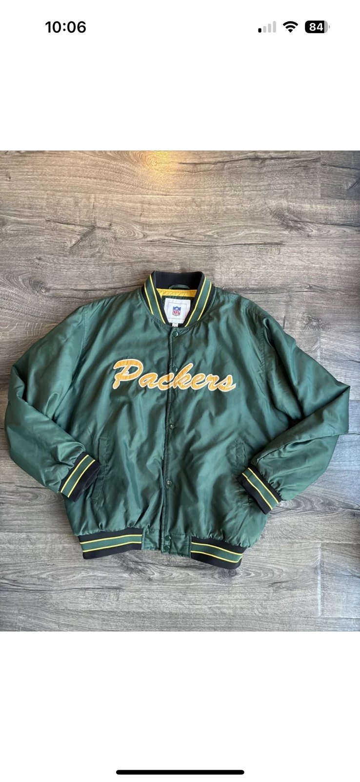 VINTAGE GREEN BAY PACKERS NFL SIZE LARGE NFL JACKET EXCELLENT CONDITION