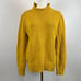 J Crew Sweater Womens Medium Yellow 1988 Rollneck Cotton Blend Preppy Minimal