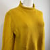 J Crew Sweater Womens Medium Yellow 1988 Rollneck Cotton Blend Preppy Minimal