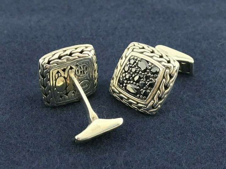 JOHN HARDY CUFF LINKS STERLING SILVER