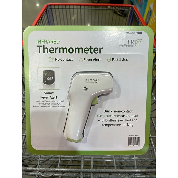 FLTR Non-contact Infrared Thermometer One-sec Fever Alert & Carrying Case TMP102
