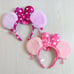 Disney Minnie Mouse Ears Headband and Earrings Set, Pink and Purple, Pair of 2