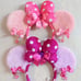 Disney Minnie Mouse Ears Headband and Earrings Set, Pink and Purple, Pair of 2
