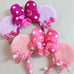 Disney Minnie Mouse Ears Headband and Earrings Set, Pink and Purple, Pair of 2