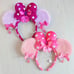 Disney Minnie Mouse Ears Headband and Earrings Set, Pink and Purple, Pair of 2