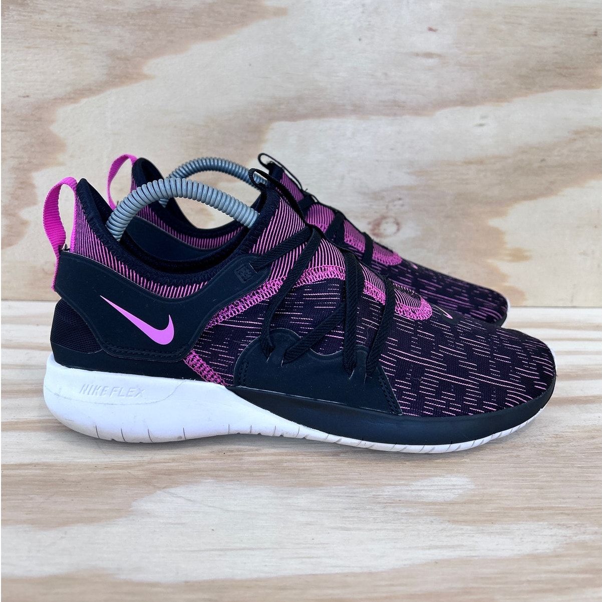 Nike - Flex Contact 3 - Running Shoes - Black/Pink - Women's - 9.5 - AQ7488-002