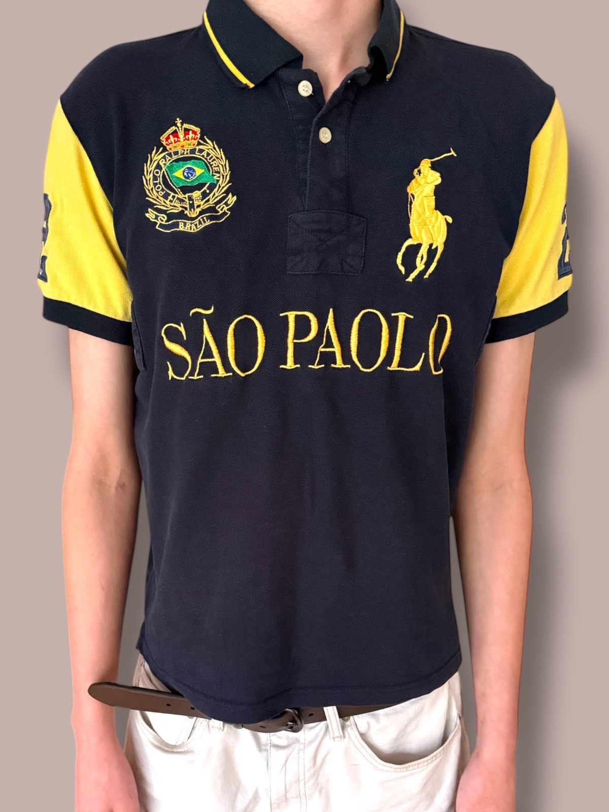 Polo Ralph Lauren Polo T-Shirt Sao Paolo BRAZIL #2 Big Pony PRL Chief Keef LG