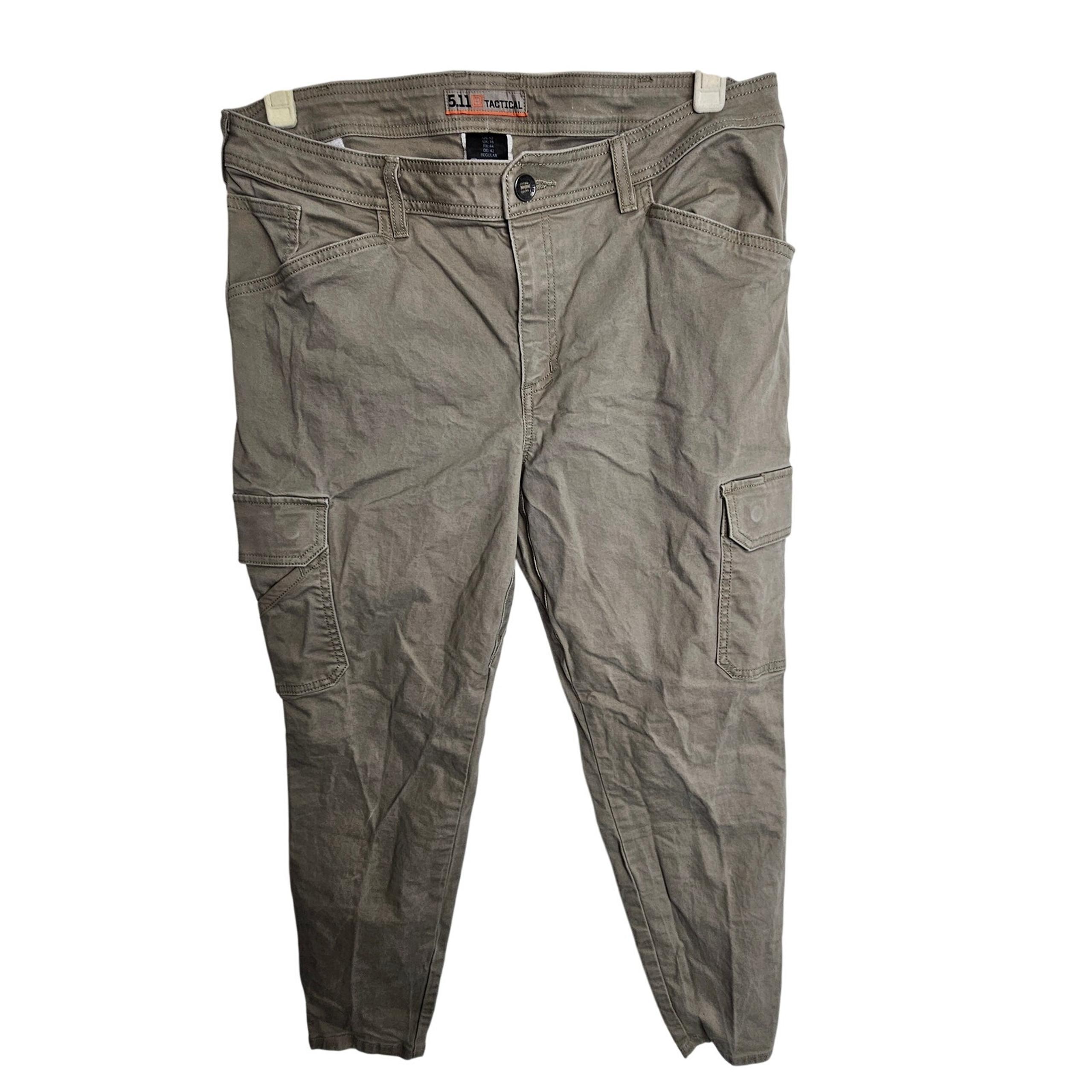 5.11 Tactical Tan Work Pants Cargo Pants Capris Women 12R Canvas Pants