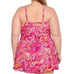 NWT SWIM SOLUTIONS Tummy Control Plus Size Bow Front Swim Dress Pink Size 16W