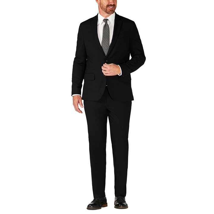 Haggar H26 Men's Tailored Fit Premium Stretch Suit Jacket - Black 40R