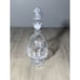 Vintage Leaded Glass Decanter, Etched Grapes & Leaves, 9 inches