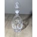 Vintage Leaded Glass Decanter, Etched Grapes & Leaves, 9 inches