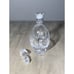 Vintage Leaded Glass Decanter, Etched Grapes & Leaves, 9 inches