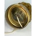 Vintage Quilted Amber Glass Brass Electric Hurricane Style MCM Table Lamp AS IS