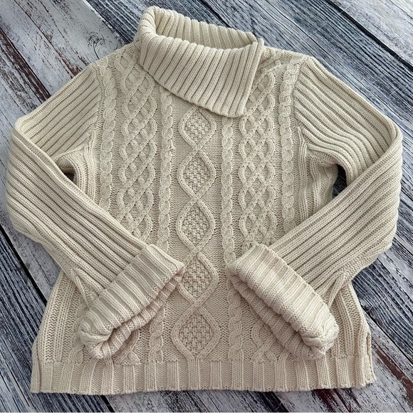 Vintage Y2K Cable Knit Wide Sleeve Knit Sweater