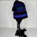 Moriarty wool hat made in Stowe Vermont vintage ski hat black blue green purple