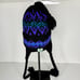 Moriarty wool hat made in Stowe Vermont vintage ski hat black blue green purple
