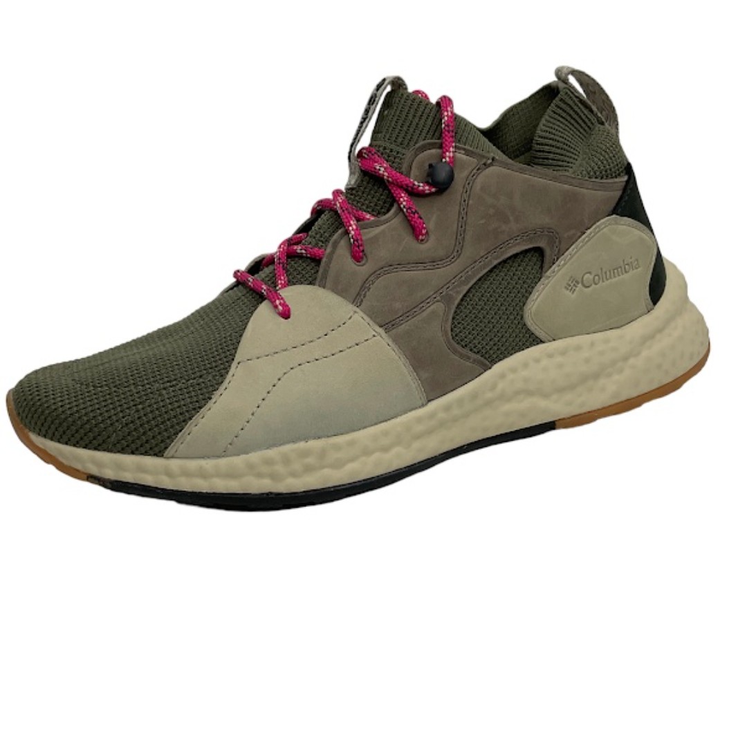 Columbia Women's SH/FT Outdry Mid Hiking Shoe Waterproof Sz 10 Stone Green/Beige