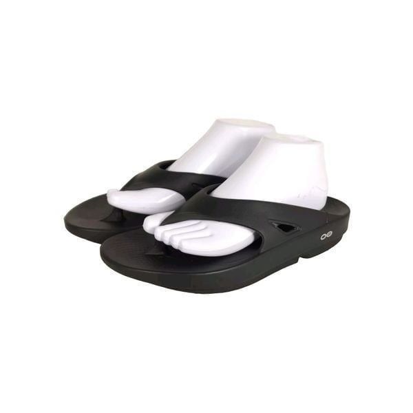 OOFOS OOriginal Recovery US M8 /W10 Black Lightweight Thong Flip Flop Sandals