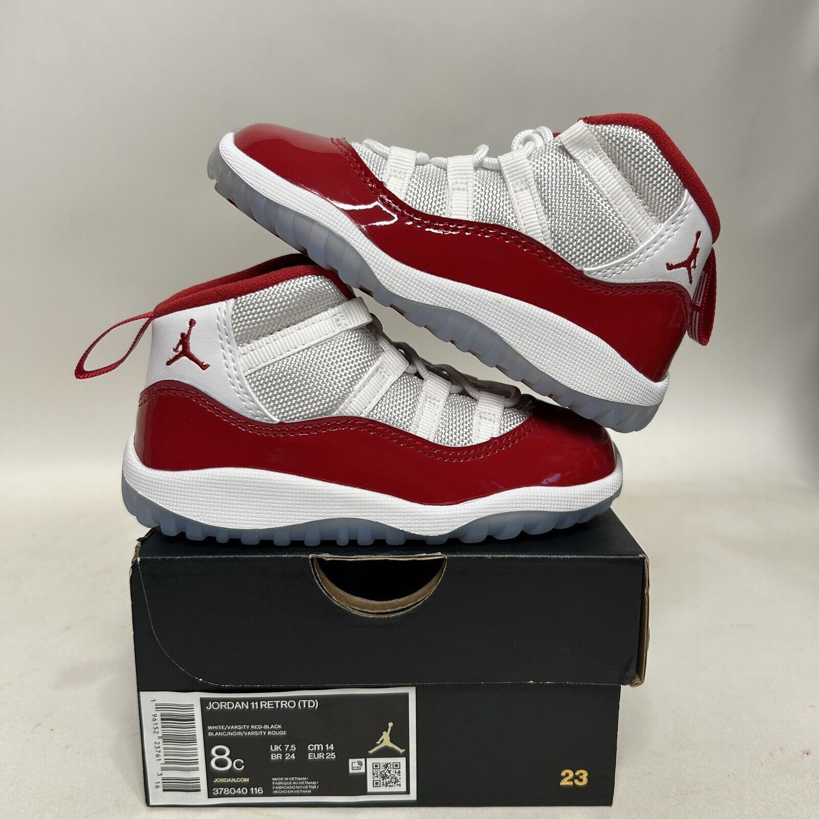 Nike Air Jordan 11 Retro TD “Cherry Red White 2024