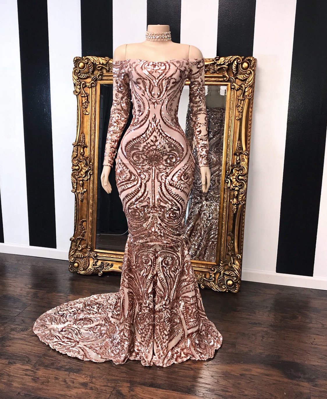 Rose Gold Prom Dress