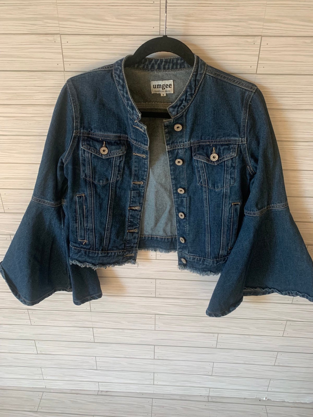 Umgee Blue Denim Bell Sleeve Jacket