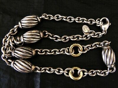 Alisa Italy beaded sterling / 18K Choker