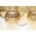 8 Pier One Crackle Lusterware Stemless Wine Hiball Glasses Drinking Amber Tall