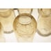 8 Pier One Crackle Lusterware Stemless Wine Hiball Glasses Drinking Amber Tall