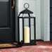 Member's Mark 28 Iron Lantern with Flameless Pillar Candle