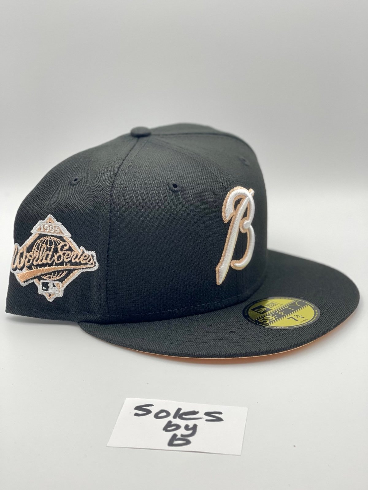 New Era Atlanta Braves 1995 World Series Patch Black Peach 7 3/4 Sports World