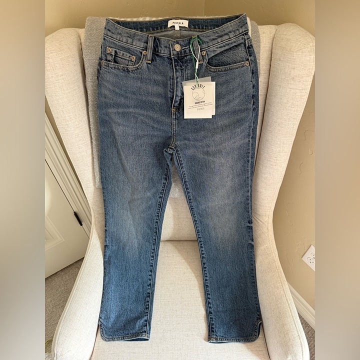 NWT PISTOLA Monroe High Rise Cigarette Crop Summer Jeans Size 26