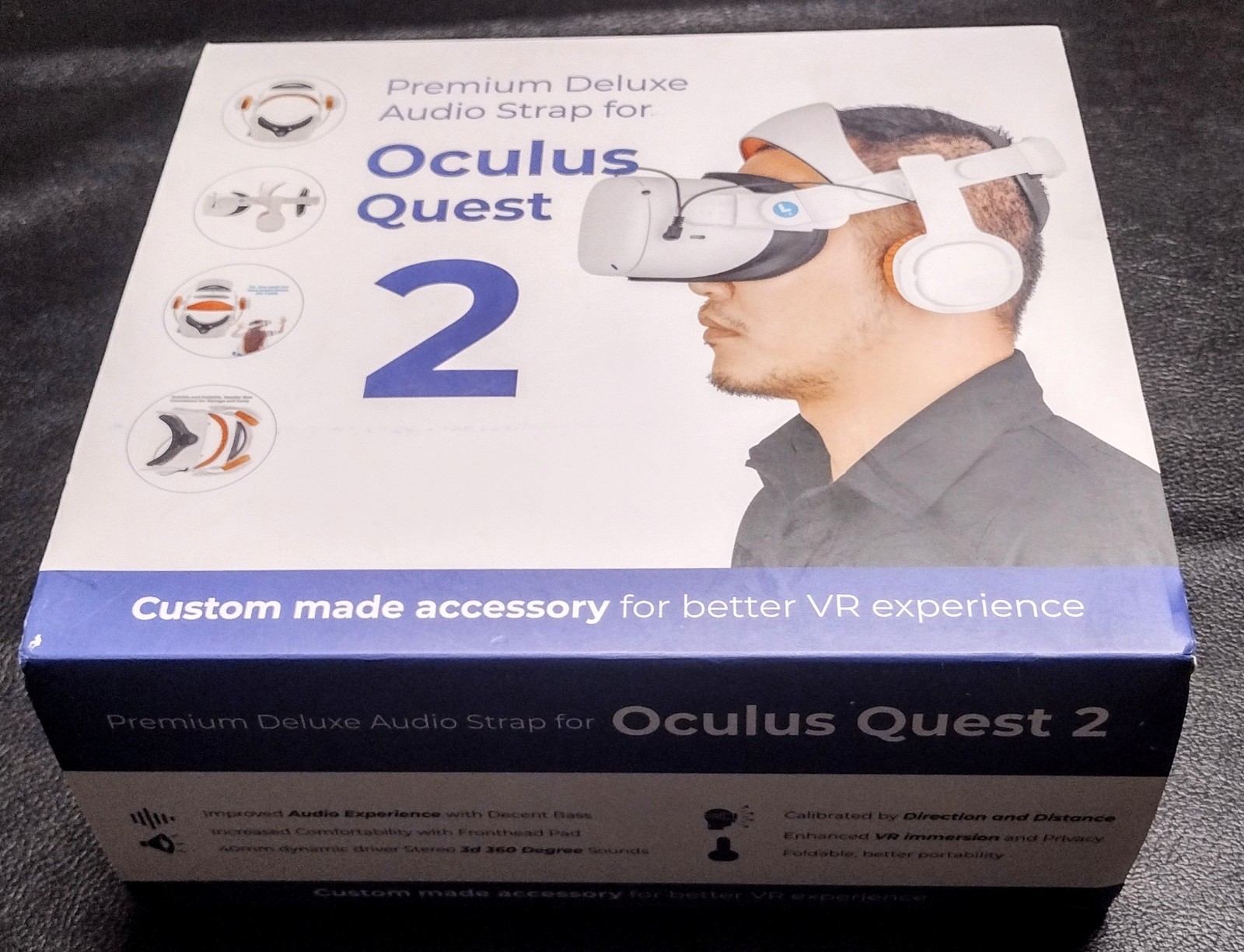New Premium Deluxe Audio Strap for OCU LUS Quest 2 - Improved Audio Experience