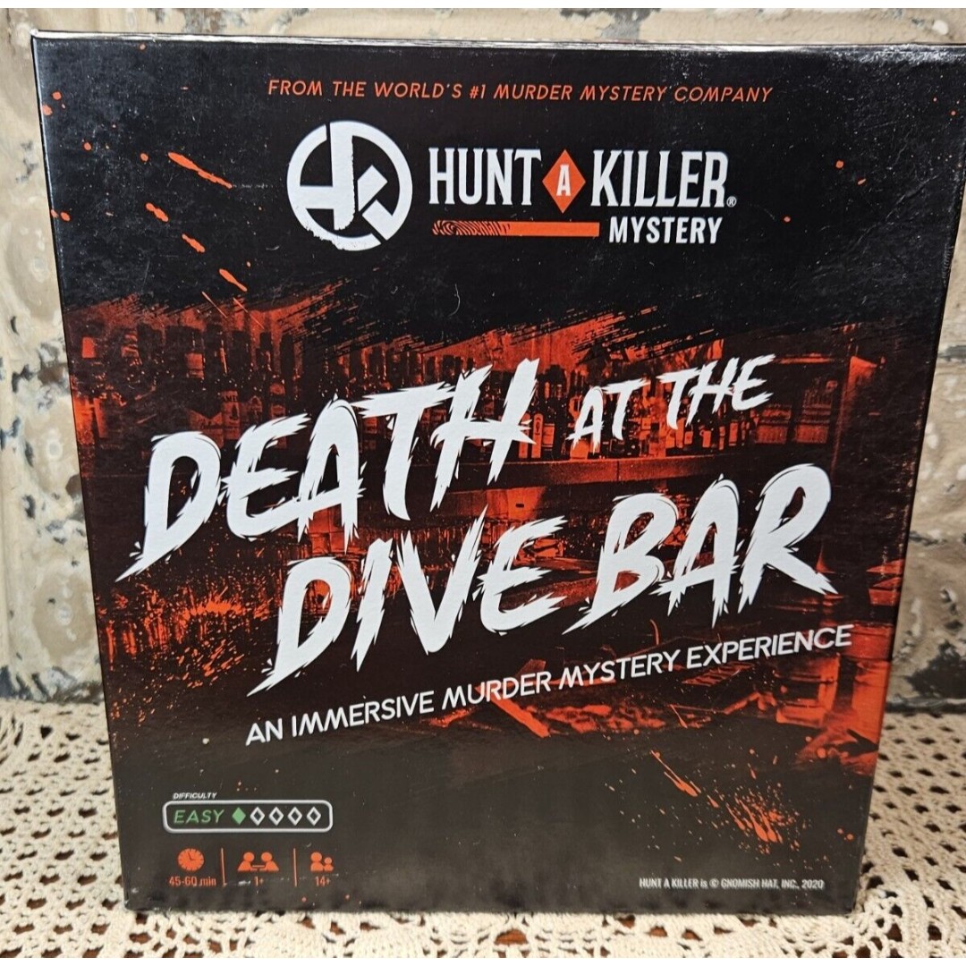 Hunt A Killer Murder Mystery Game Death at the Dive Bar Complete Game Pieces