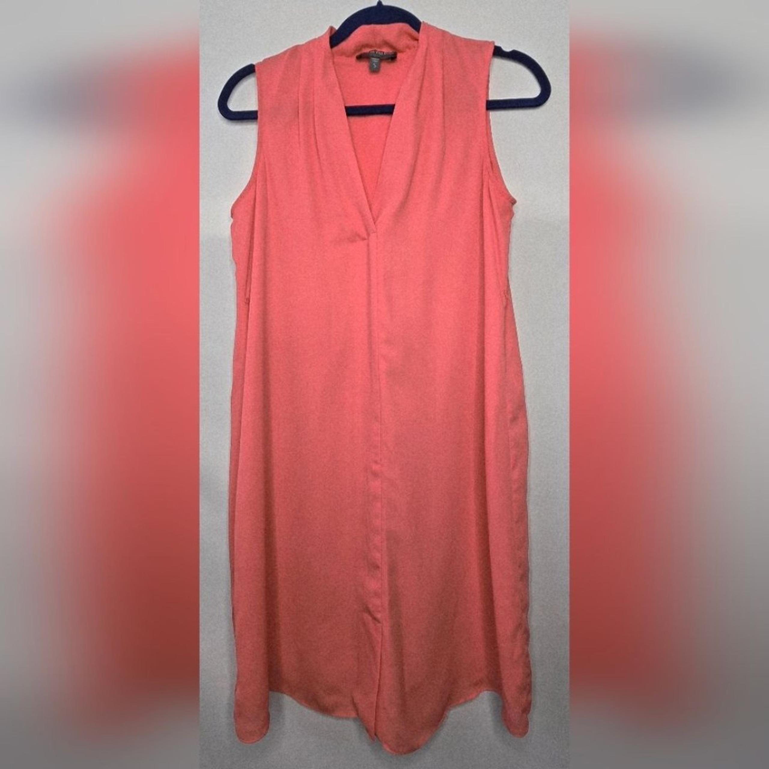 Women's A Pea In the Pod Maternity sleeveless shift dress Coral Peach Small - A Pea In The Pod