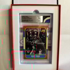 Jersey Fusion 1986-1987 Ricky Pierce on card auto and game worn Jersey patch