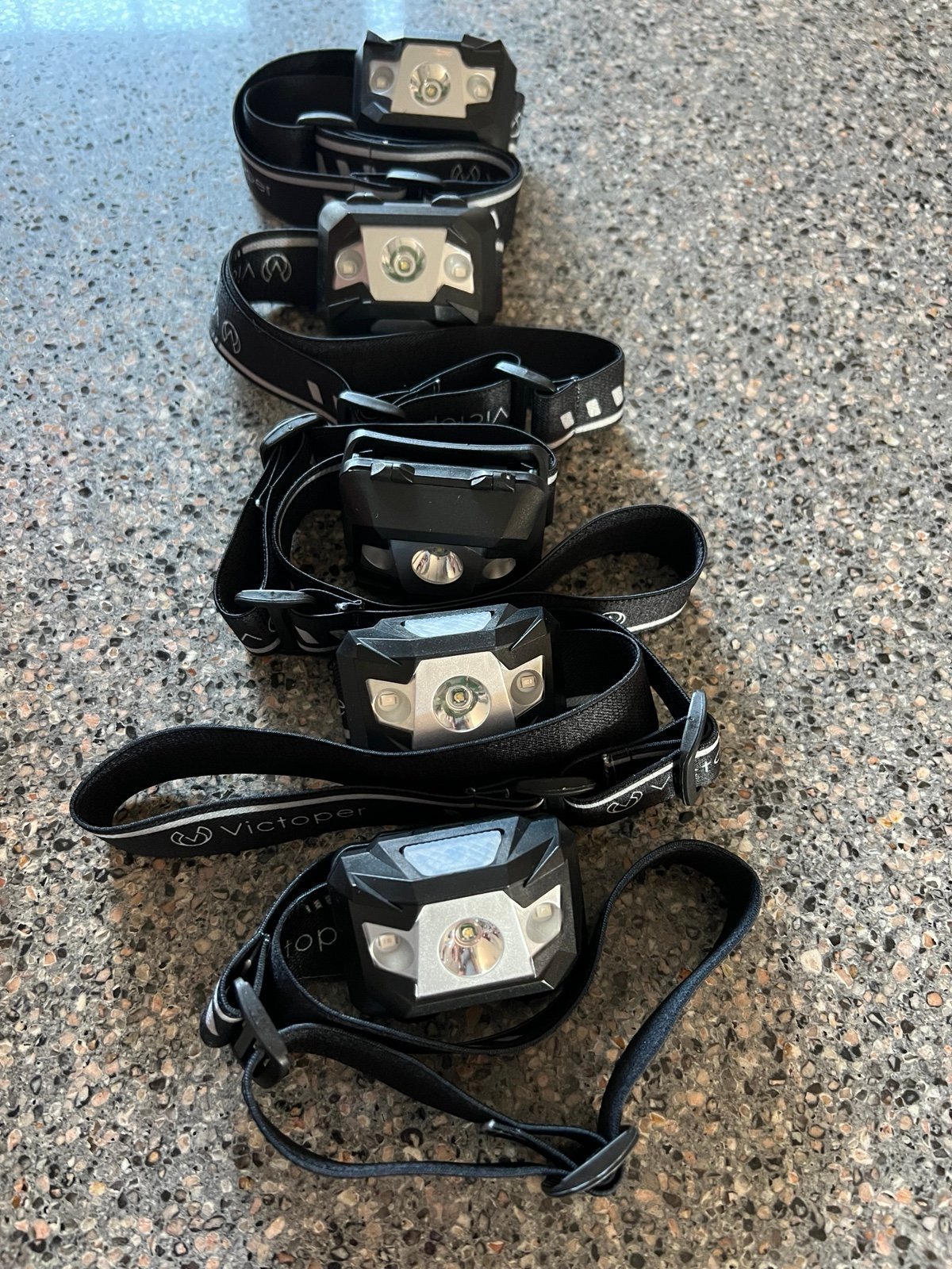 Victoper LED Headlamp, 1100 Lumen Bright Light Head Lamp with 4 Mode, set of 30